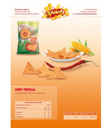 CHIPS TORTILLA PICCANTE 450 GR